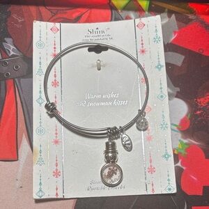Shine Charm Bracelet with Holiday Snowman Shaker